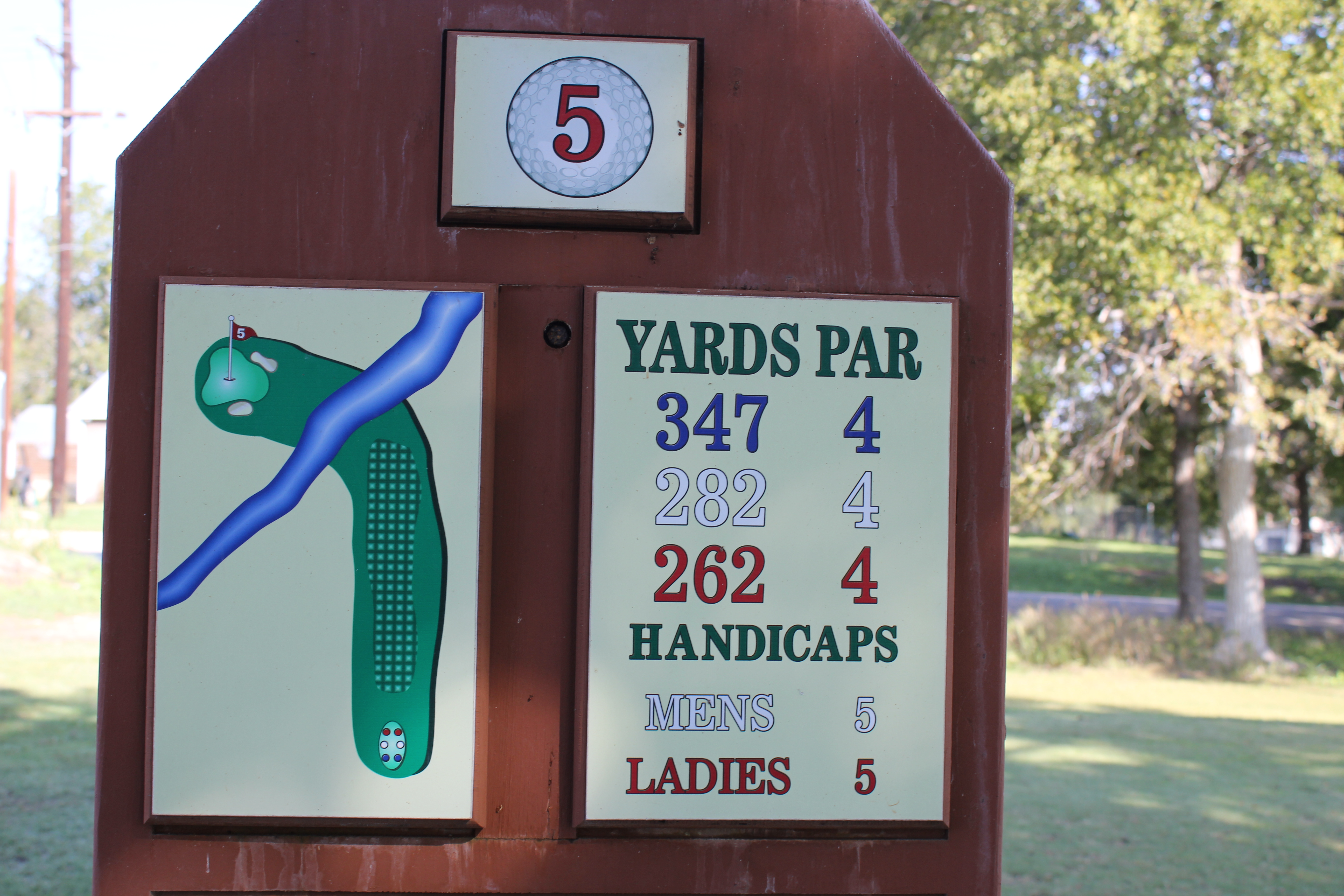 Hole 5 Sign